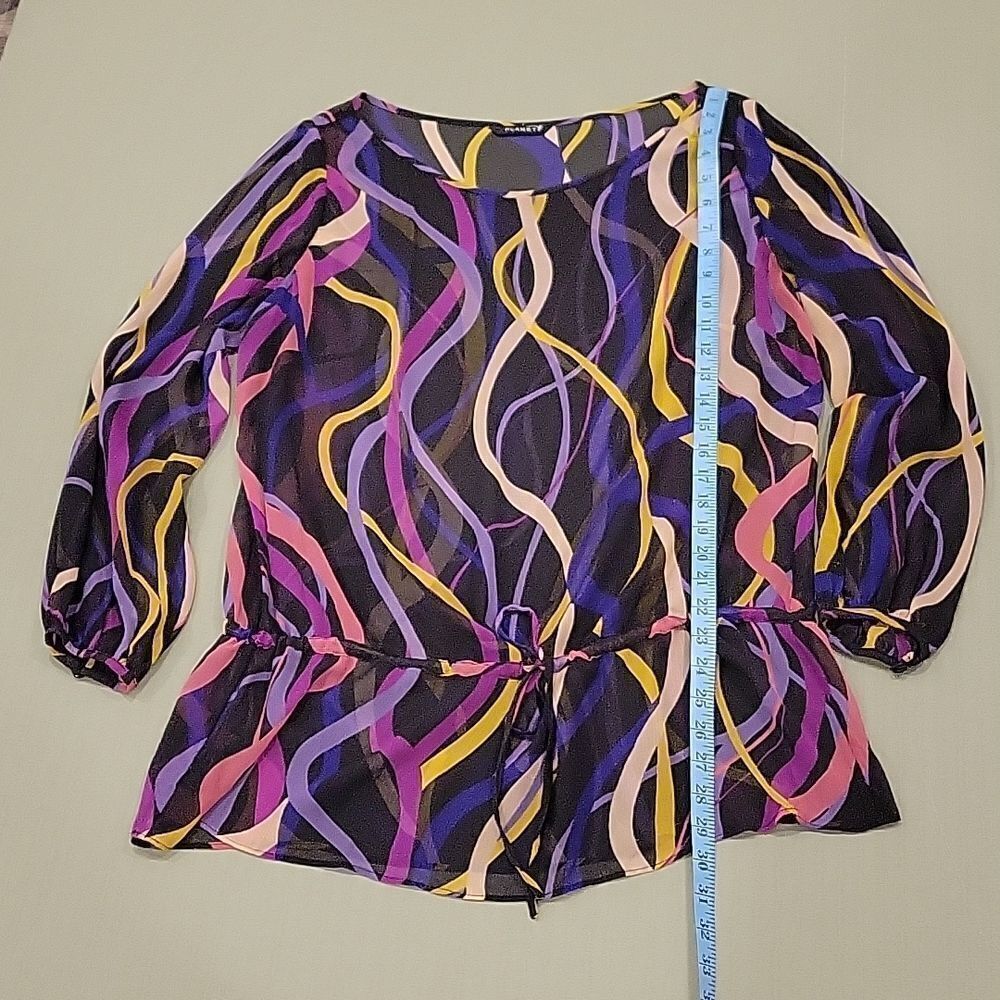 Planet 100% Silk Blouse 12 - Picture 2 of 9
